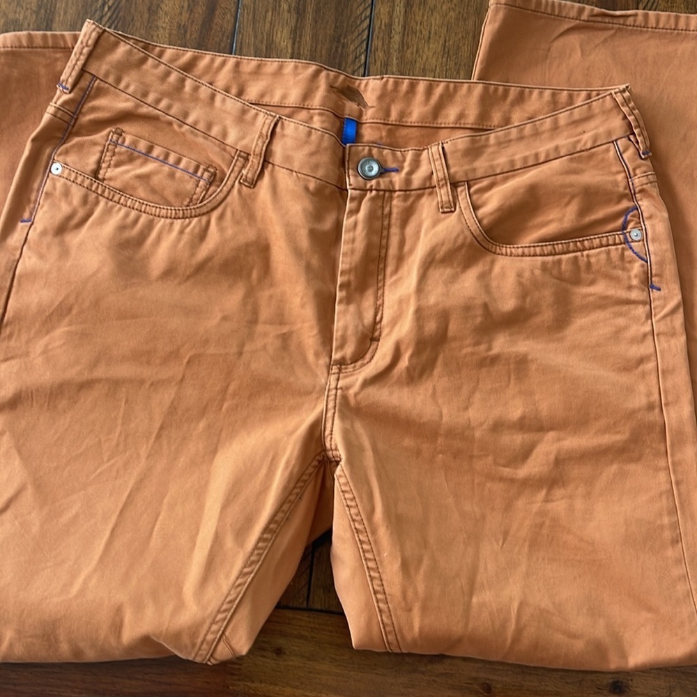 Tommy Bahama Orange Twill Authentic 5-Pocket pants size 38/30 - Picture 2 of 10